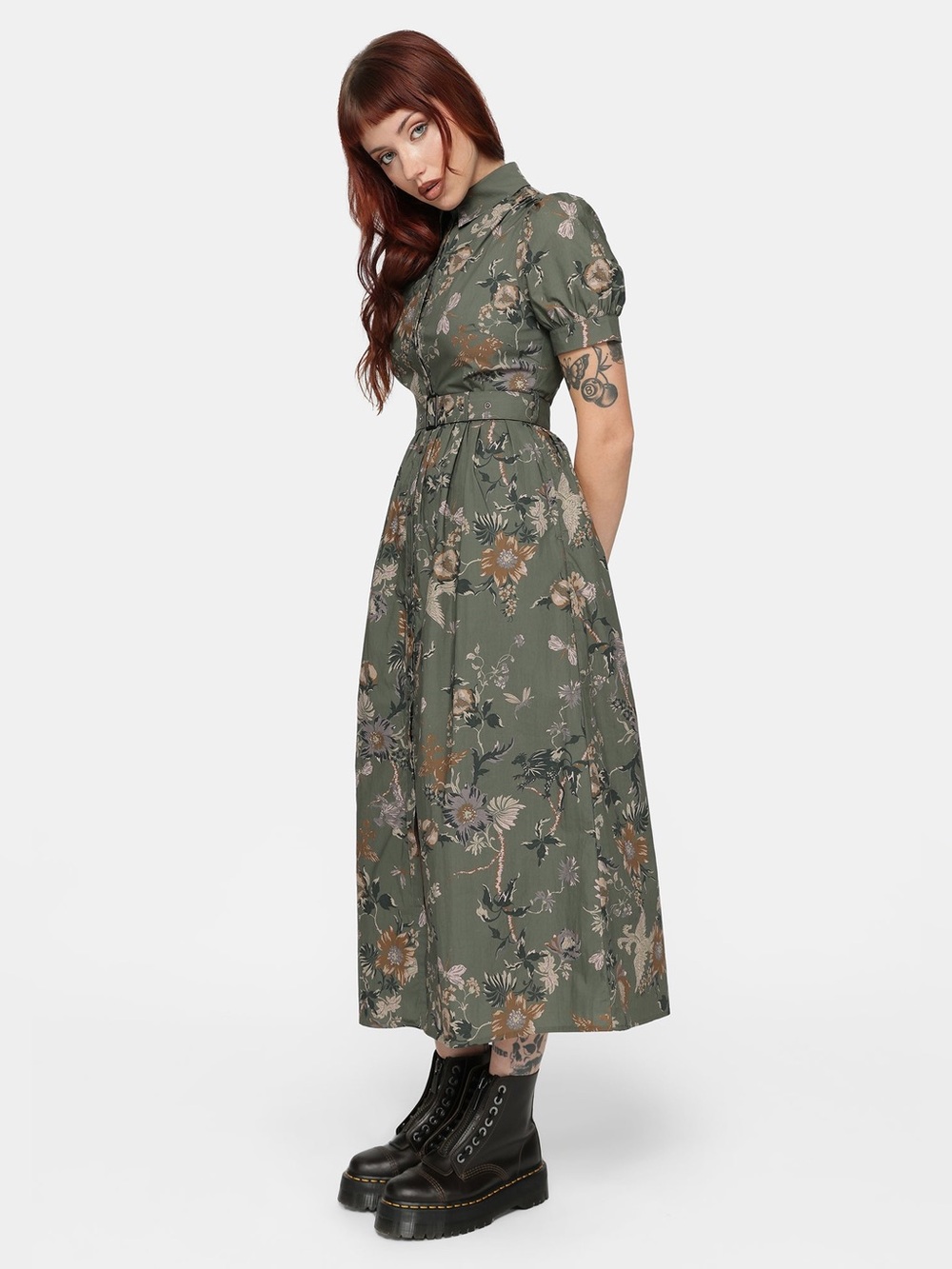 Disturbia Poison Eden Midaxi Shirt Dress US 10 / UK 14